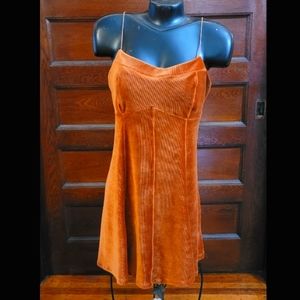 Wild Fable Pumpkin Orange Velvet Dress XL